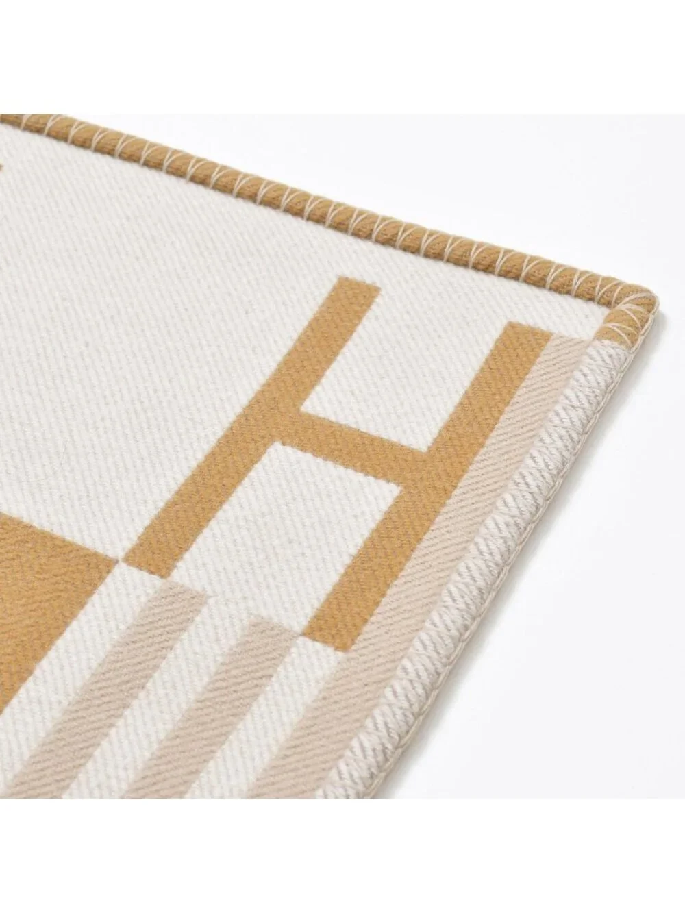 Hermes Avalon Blanket Beige Brown Wool Cashmere